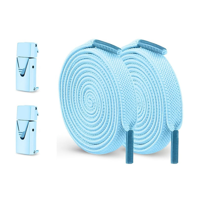 2-Pack Elastic No-Tie Shoe Laces for Sports and Casual Shoes
