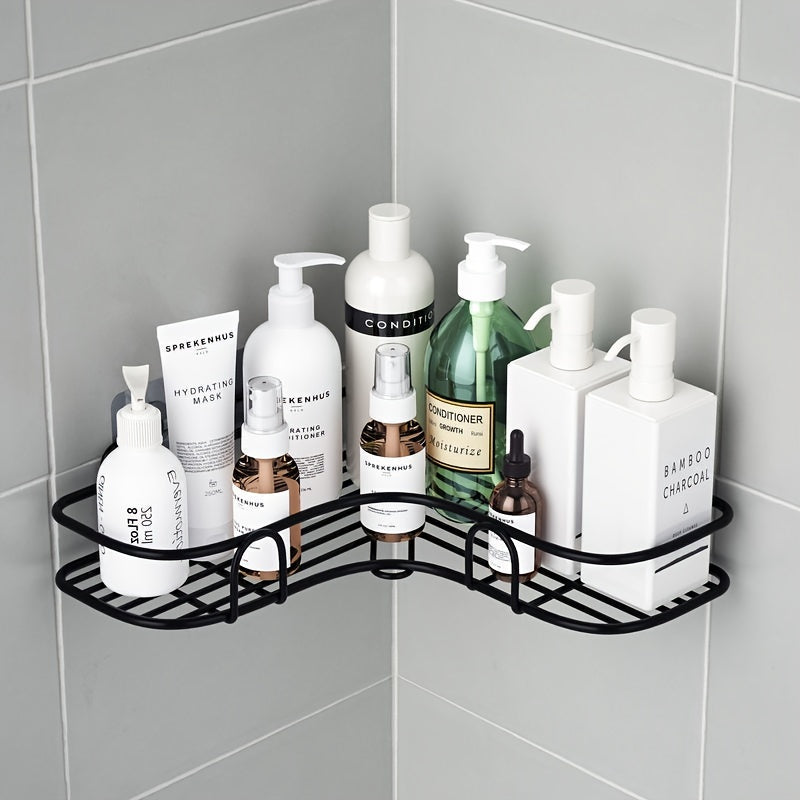 Bathroom Storage Rack No-Drill Wall Mount Organizer for Kitchen and Bathroom