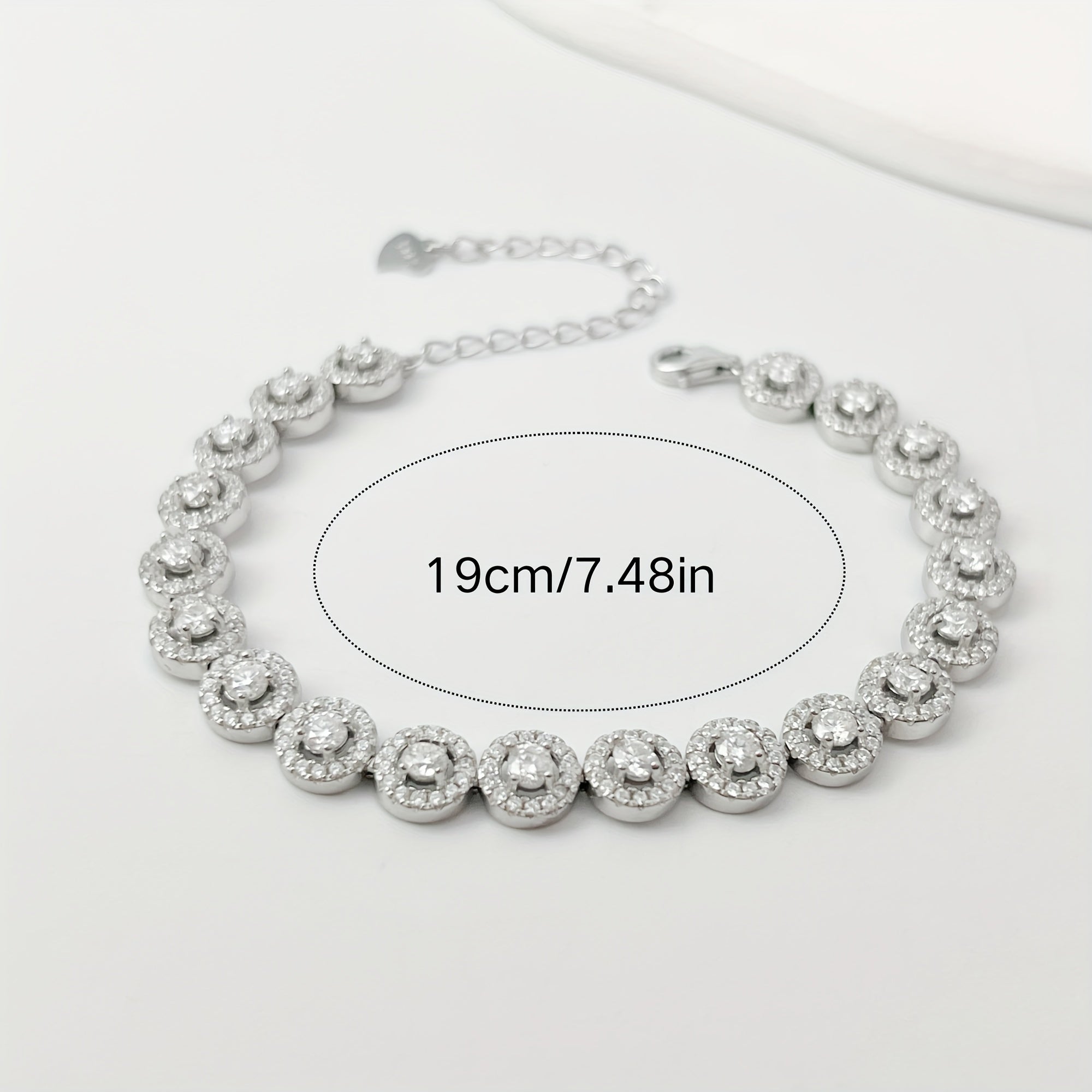 Luxury 0.1 Carat Moissanite Tennis Bracelet in Sterling Silver for Weddings and Gifts