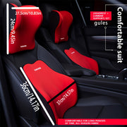 Juego de soporte para cabecera y lumbar para coche universal de espuma viscoelástica con almohada para el cuello