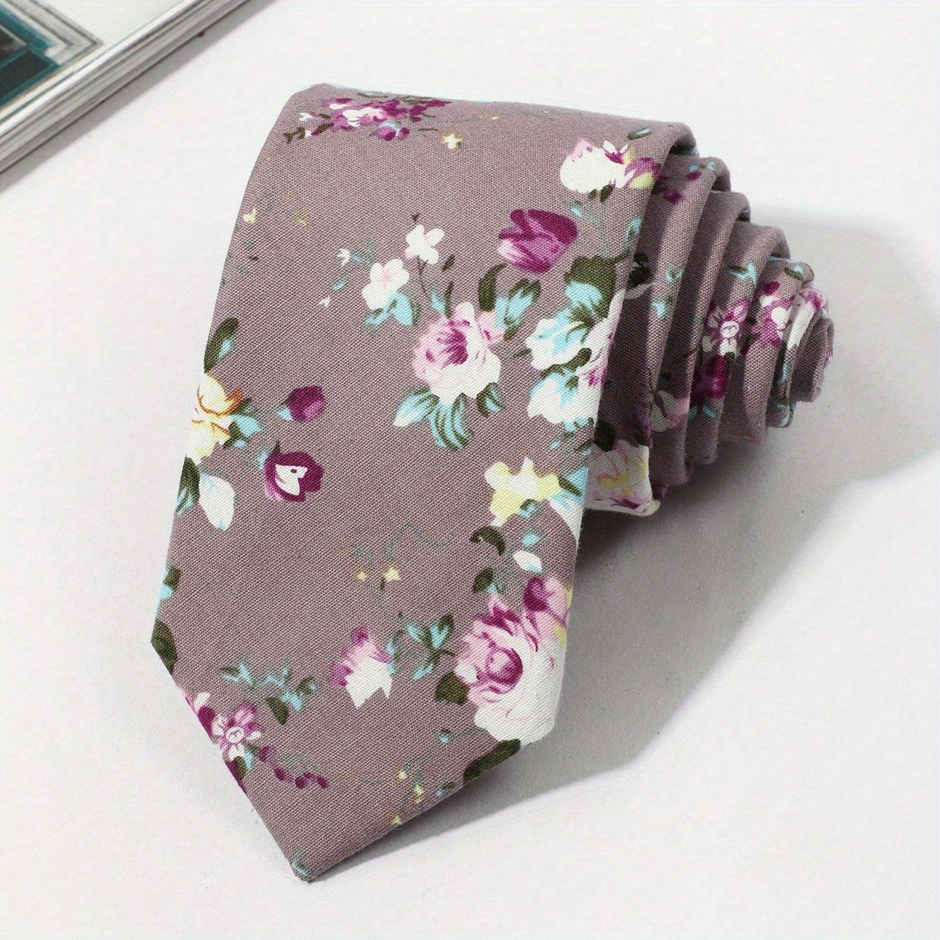 Men's Floral Print Party Tie for Formal Occasions