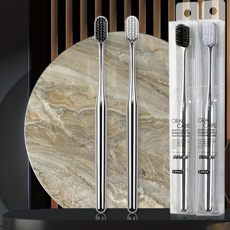 Luxury Soft Bristle Toothbrush Set for Adults with Sensitive Gums and Deep Cleaning