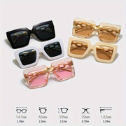 Oversized Fashion Glasses for Women Large Square Frame Decor for Beach Parties Travel