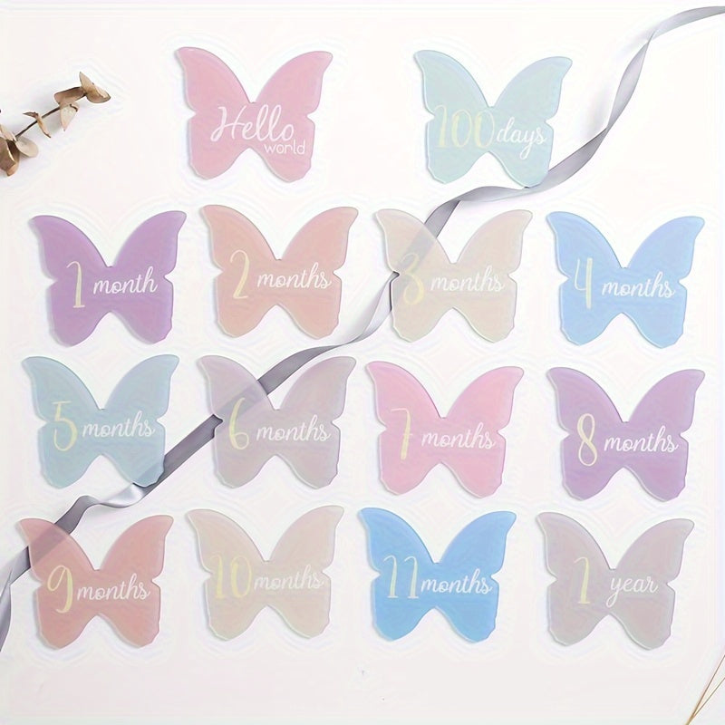 Bebek o'sishi va e'lonlar uchun akril mileston kartalari to'plami, o'sish disk bilan