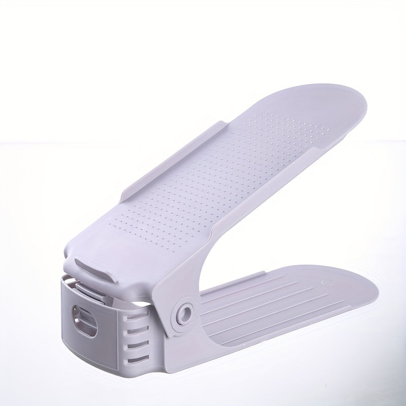 Organizador de zapatos de plástico con 12 compartimentos, almacenamiento apilable de doble capa para dormitorios, habitaciones y armarios