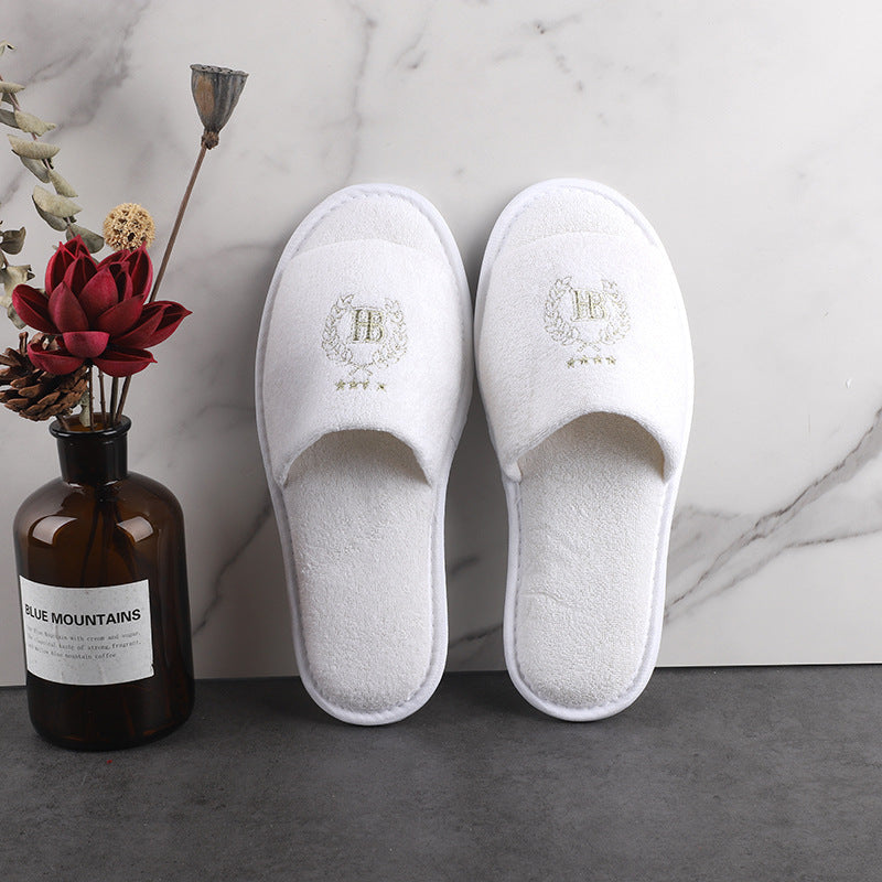 Non-slip Printed Linen Disposable Slippers for Hotel and Homestay Use