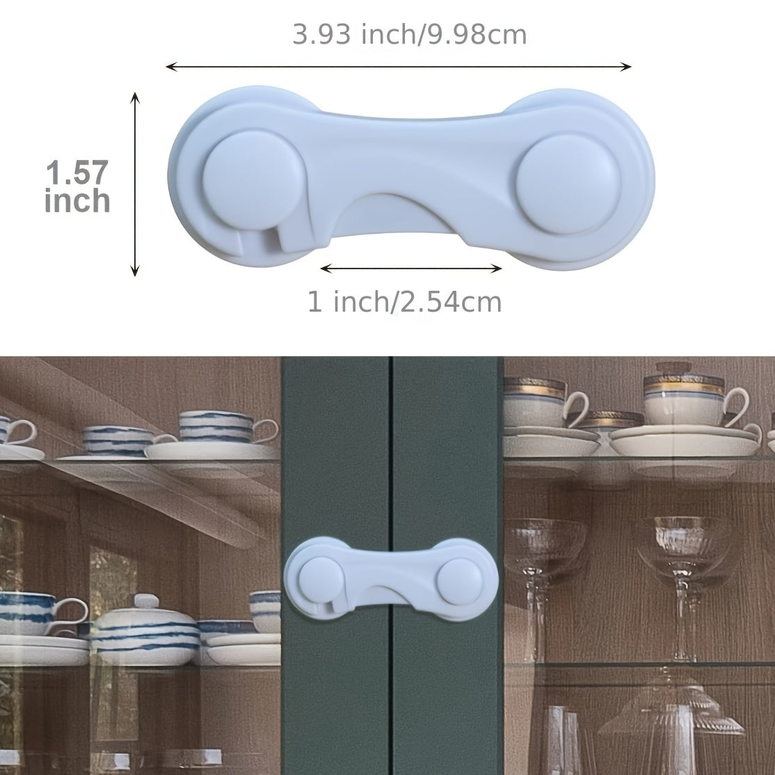 Set of 6 Child Safety Cabinet Door Locks for Drawers Cupboards Fridge and Pantry