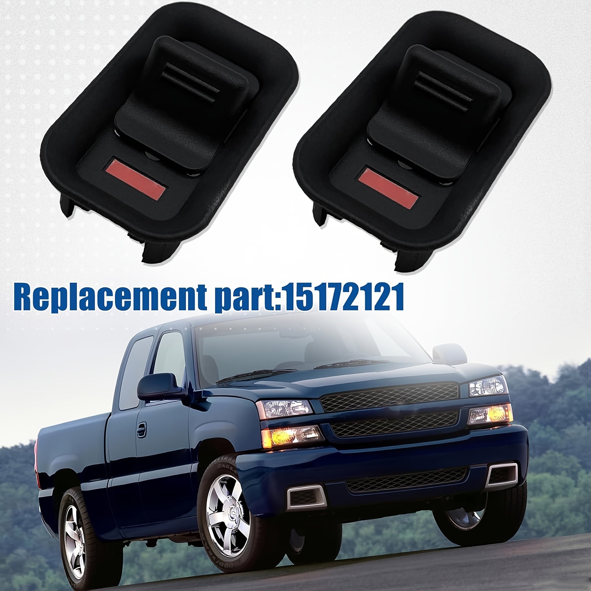 2Pcs Door Lock Front Rear Knob Set for Chevy Suburban 1999-2006 Replacement