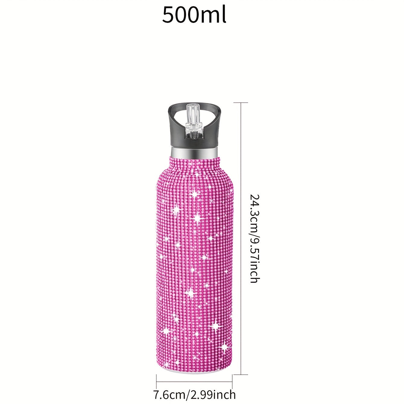 Insulated Stainless Steel Water Bottle 17oz 25oz Portable Sports Drink Bottle