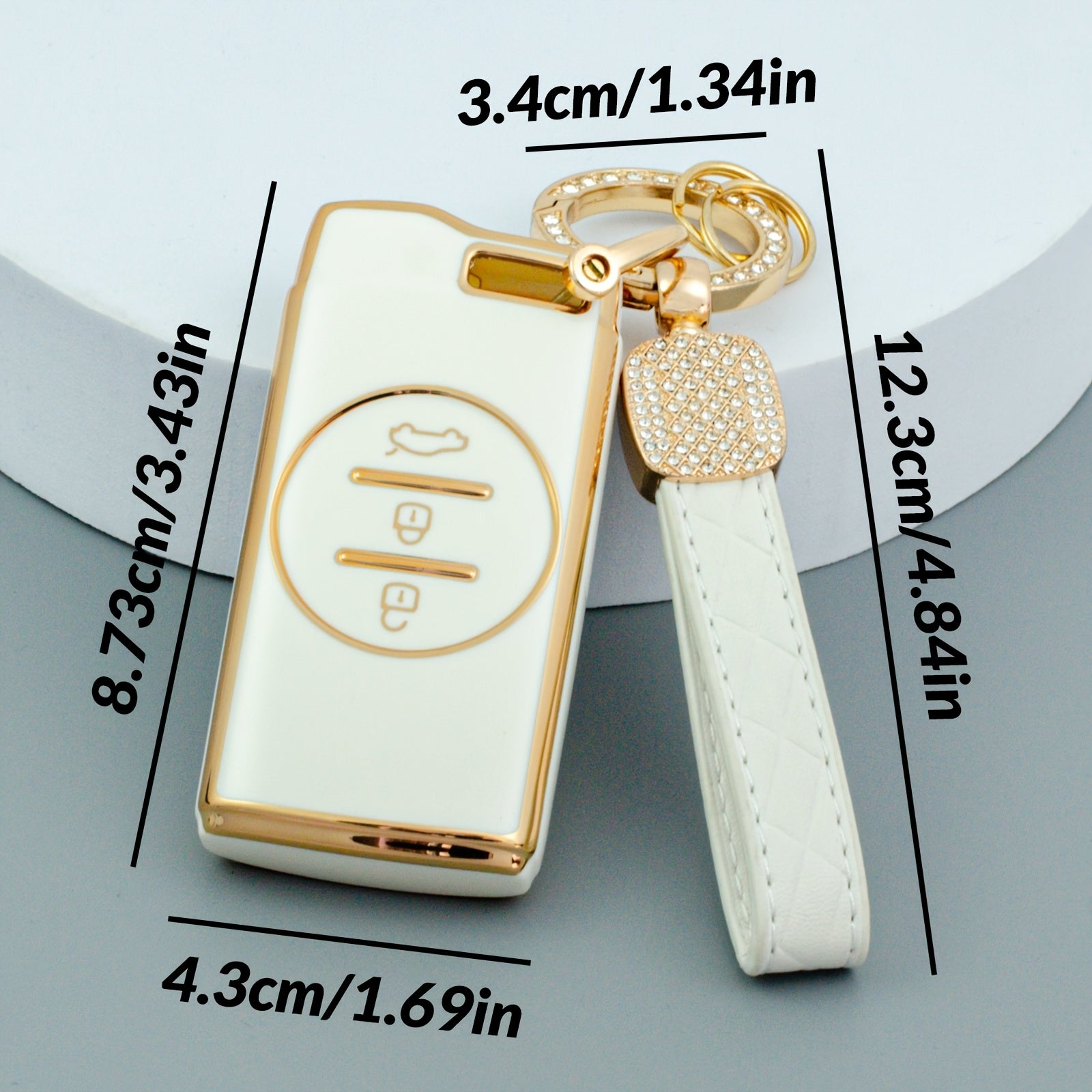 Universal Soft TPU Key Fob Cover With Keychain for Car Remote