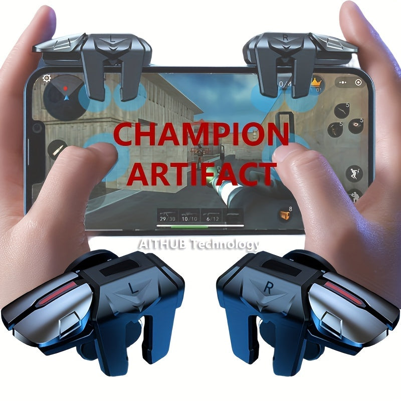 Mobile Gaming Triggers for Sensitive Shooting Control with 6-Finger Input for PUBG Mobile