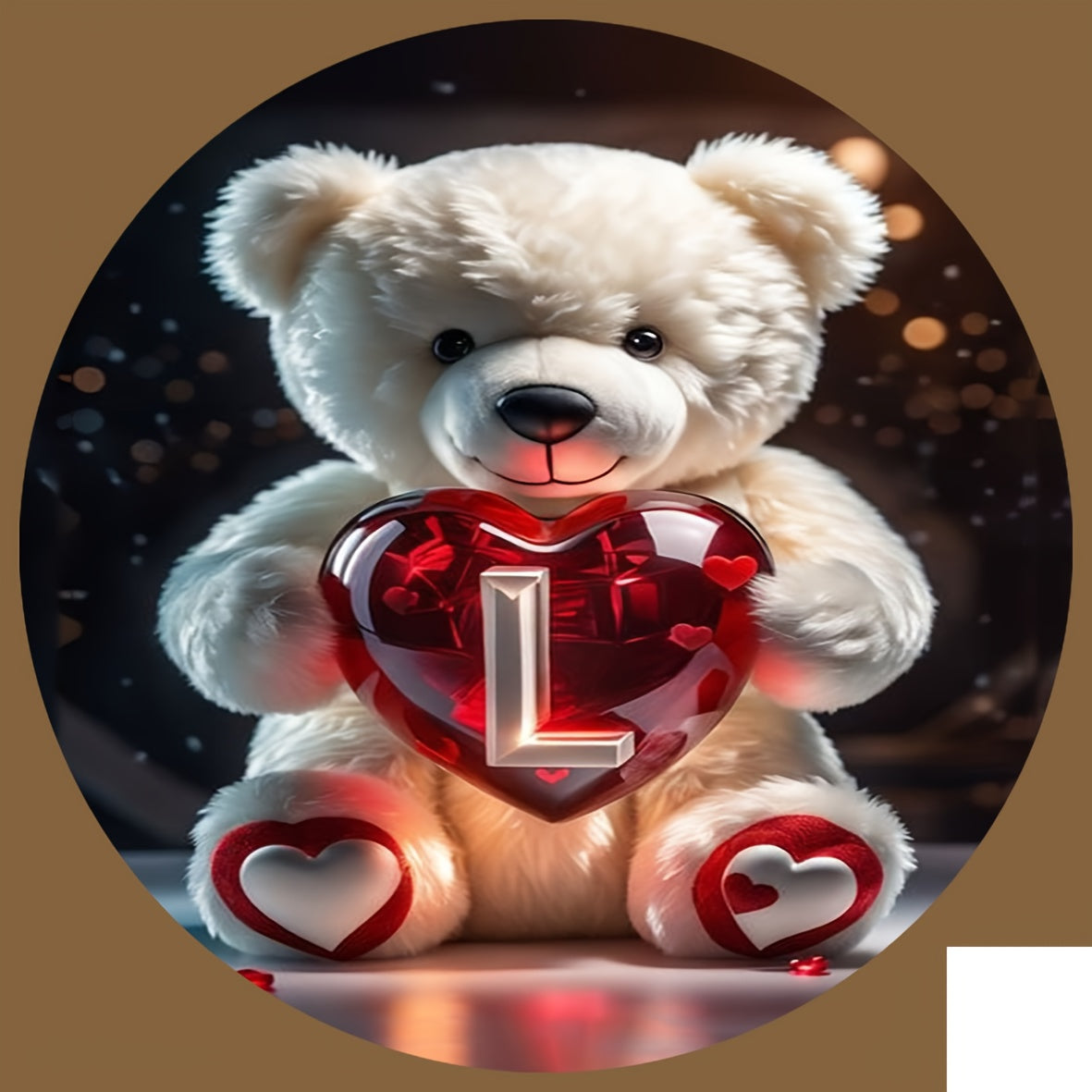 Animal Series Bear Alphabet Wooden Coaster for Drinks and Gifts