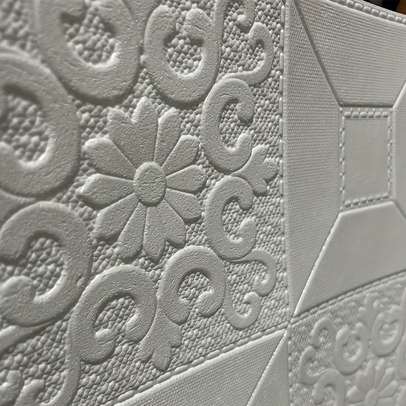 50 dona 3D gul bezakli devor plitkalari, suv o'tkazmaydigan, dog'ga chidamli, o'z-o'zidan yopishadigan, oshxona, hammom, yashash xonasi uchun