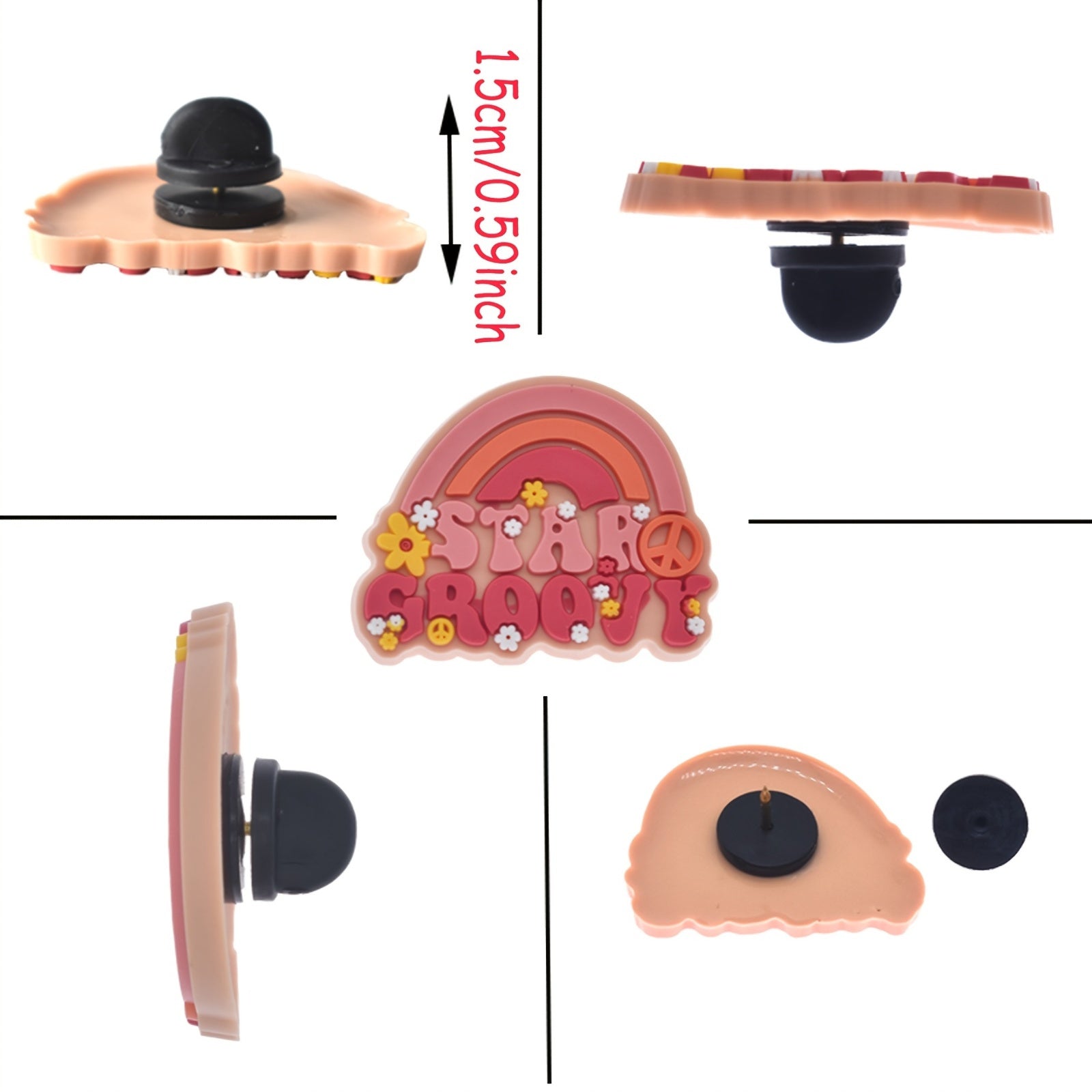 Set of 16 Adventure Themed Plastic Brooch Pins for Travel and Nature Enthusiasts