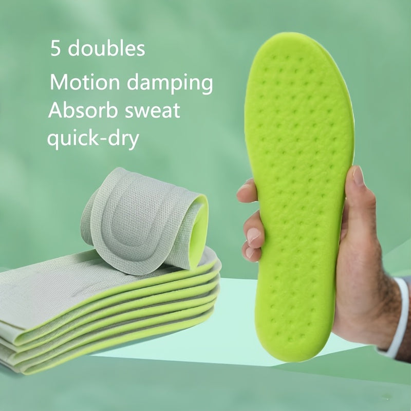 Unisex Cushioned Insoles with Arch Support Soft Breathable Shock-Absorbing