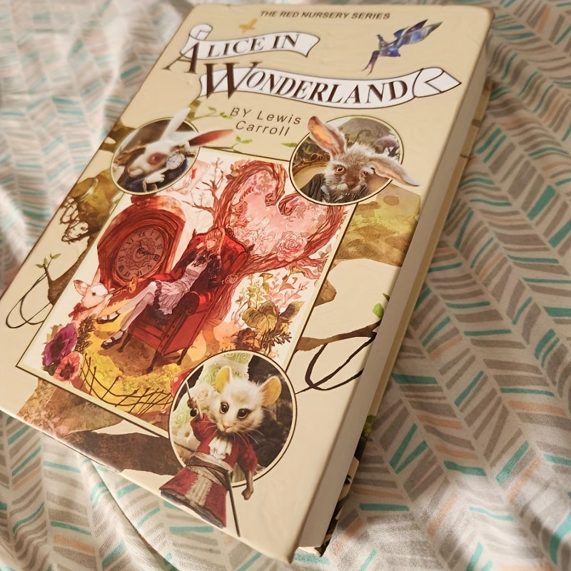 Alice in Wonderland Book Safe Box for Valuables Metal Fake Book Storage Discreet Organizer