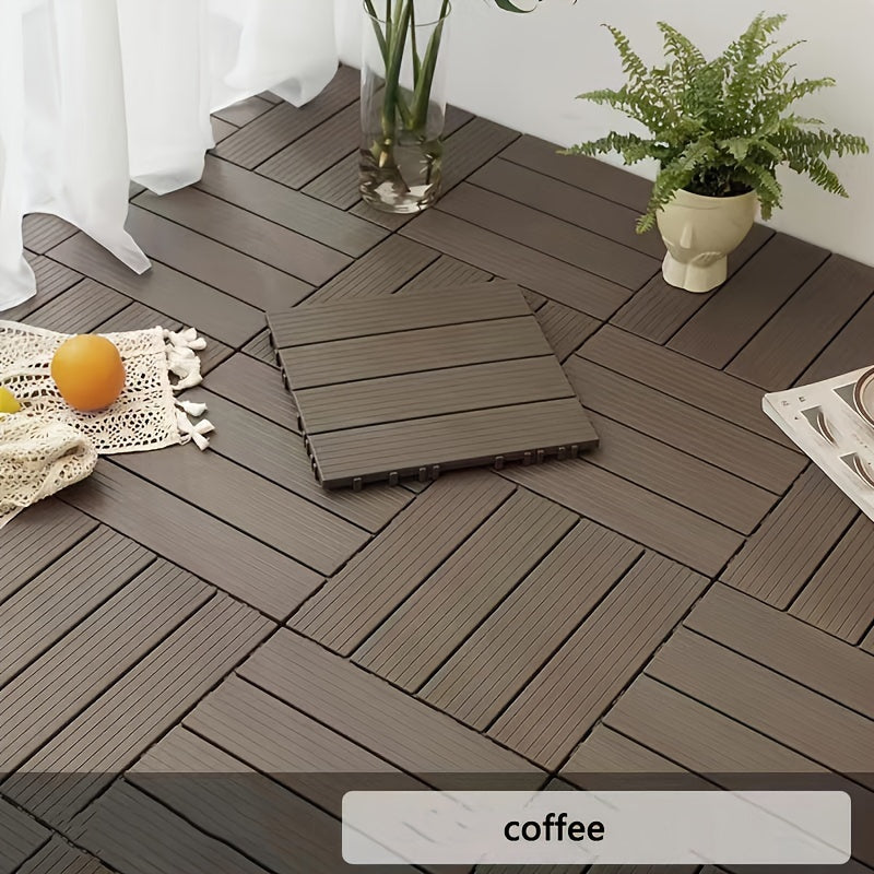 40pcs Waterproof Plastic Interlocking Deck Tiles for Patio Poolside Balcony Backyard