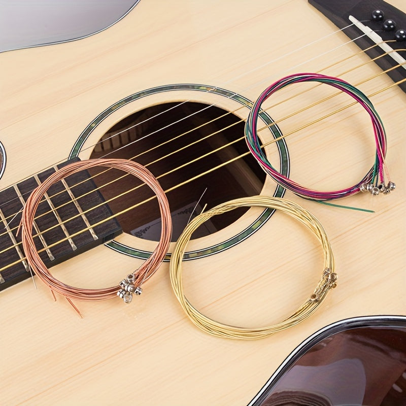 6-Piece Steel Acoustic Guitar Strings Set with 3-in-1 String Winder Tool