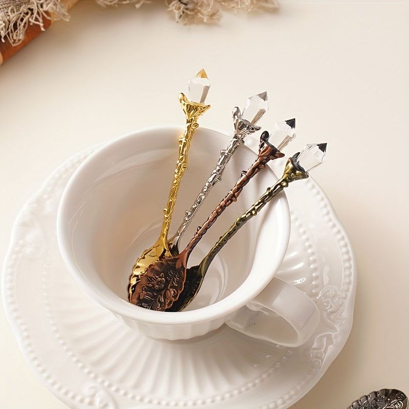 Floral Coffee Spoon for Tea and Desserts, Vintage Charm, Elegant Pattern