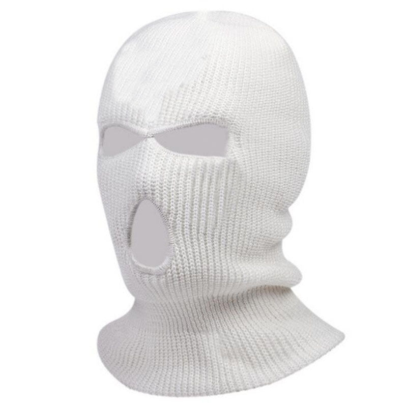 3-Hole Knitting Ski Mask Winter Face Cover for Cold Weather Riding