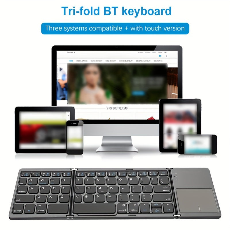 Wireless Portable Rechargeable Keyboard with Touchpad for iPad Air 2 Windows 10 Android