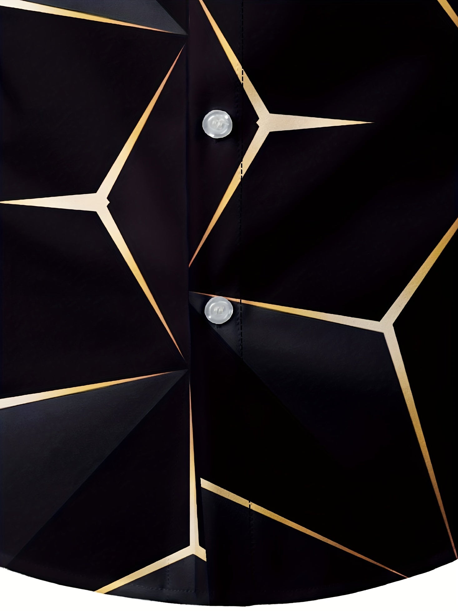 Men's Long Sleeve Casual Shirt with Lapel Collar Geometric Pattern for Spring Fall