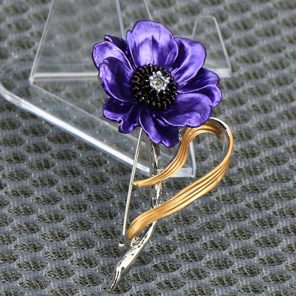 Dainty Enamel Flower Brooch Pin for Women Sunflower Wedding Party Corsage