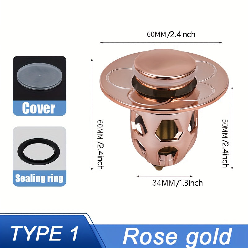 Stainless Steel Sink Drain Cover for Bathroom and Kitchen Hair Debris Stopper