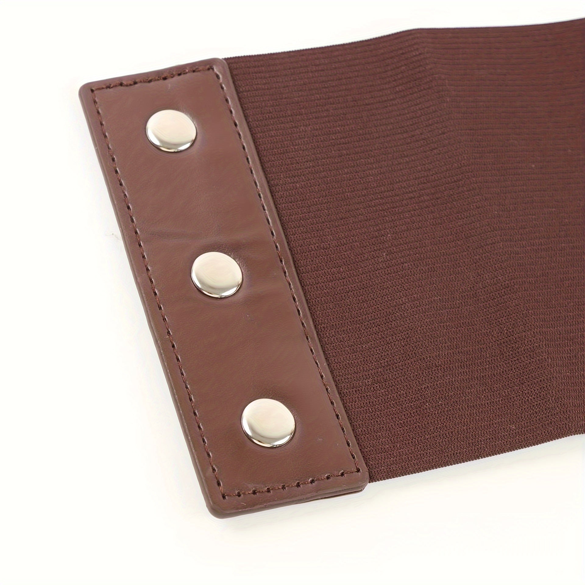 Women's Brown Lace-Up Corset Belt with Mesh Overlay and Zipper Closure for Dresses and Casual Wear