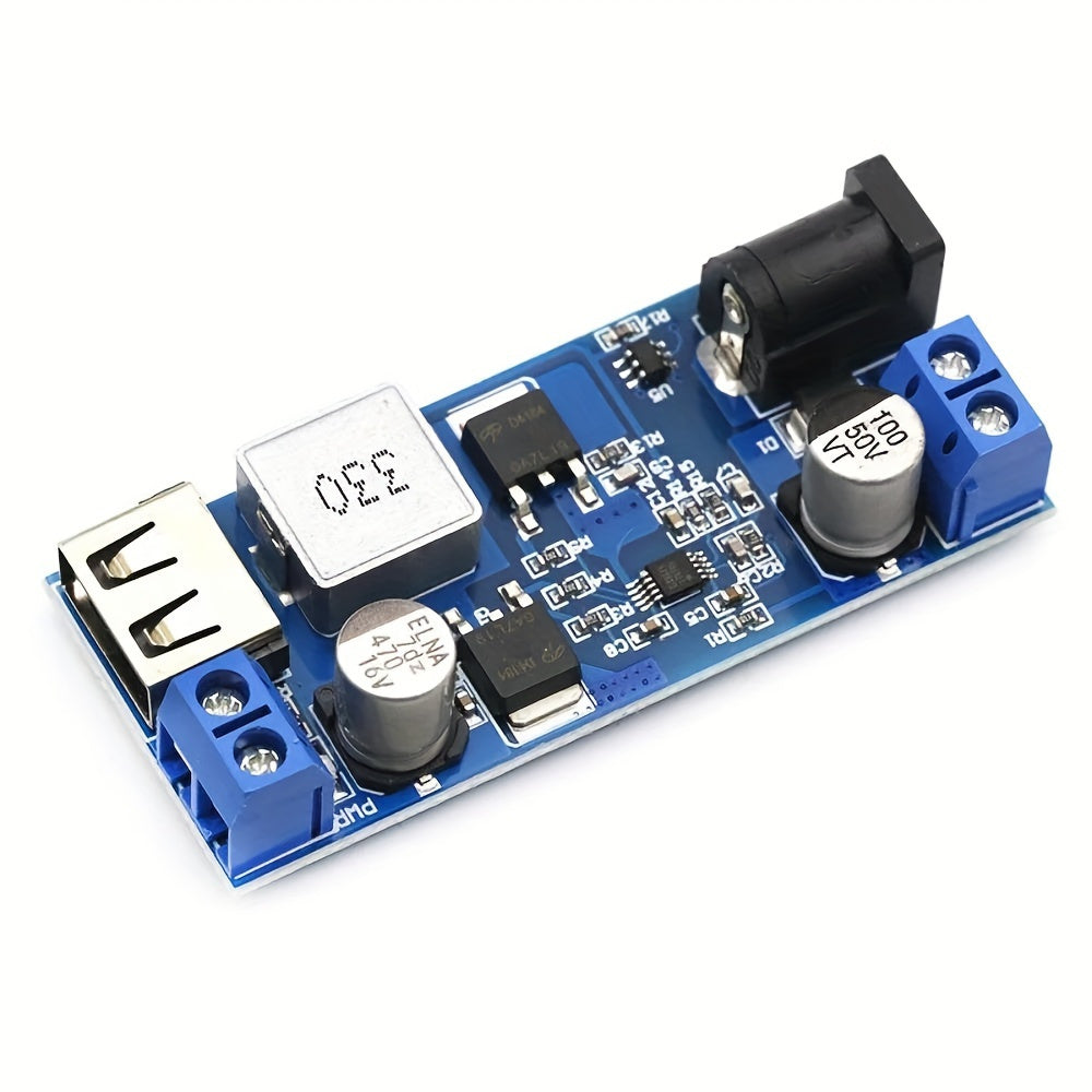 2pcs DC-DC Buck Converter 24V/12V to 5V 5A Power Supply Module for USB Charging