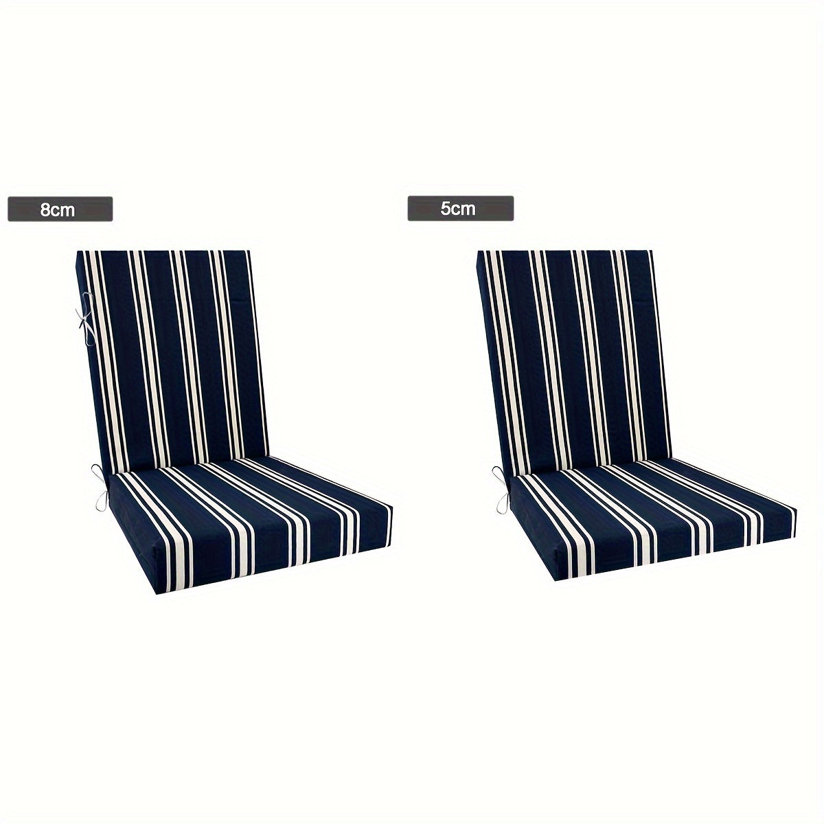 Boho Outdoor High Back Chair Cushion UV-Resistant Polyester Machine Washable