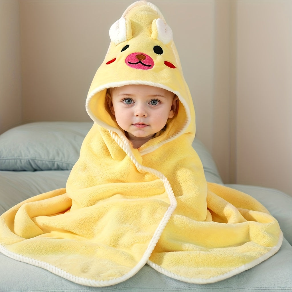 Children's Cartoon Bath Towel for Kids 3-8 Years Absorbent Polyester Mixed Color