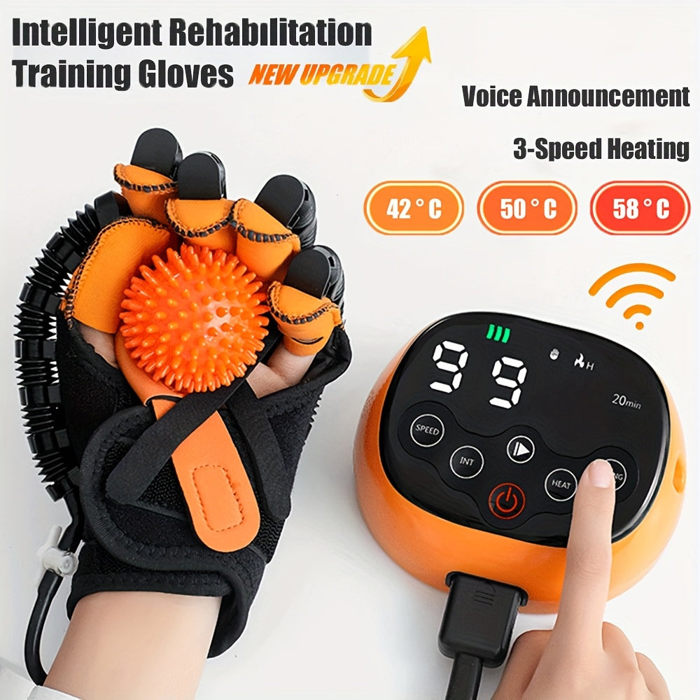 Guantes de rehabilitación con función de mano calentada, ajustable en fuerza, recargables, control por voz