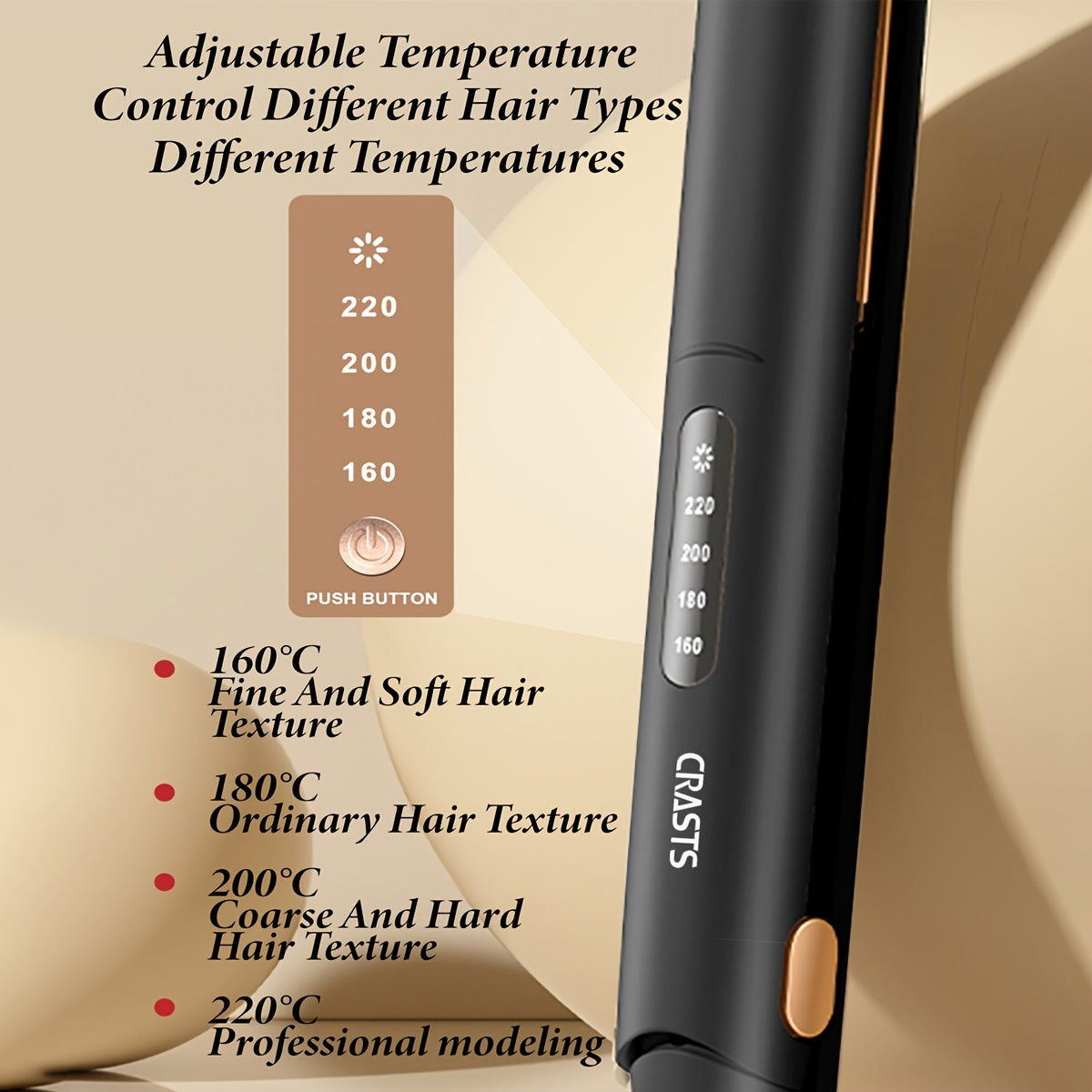 Planchas de pelo de titanio unisex de 32W con función dual para uso en casa y en salón