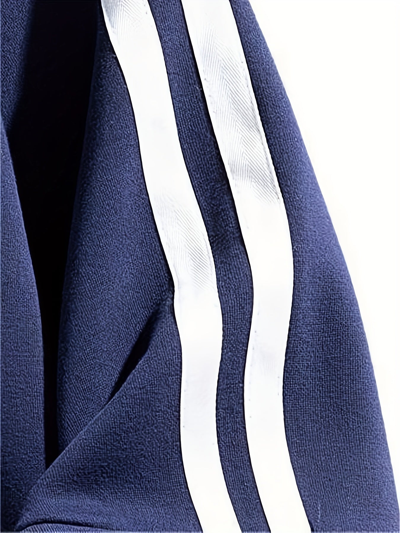 Sudadera con cuello redondo para hombre con rayas laterales, transpirable, ropa casual de calle