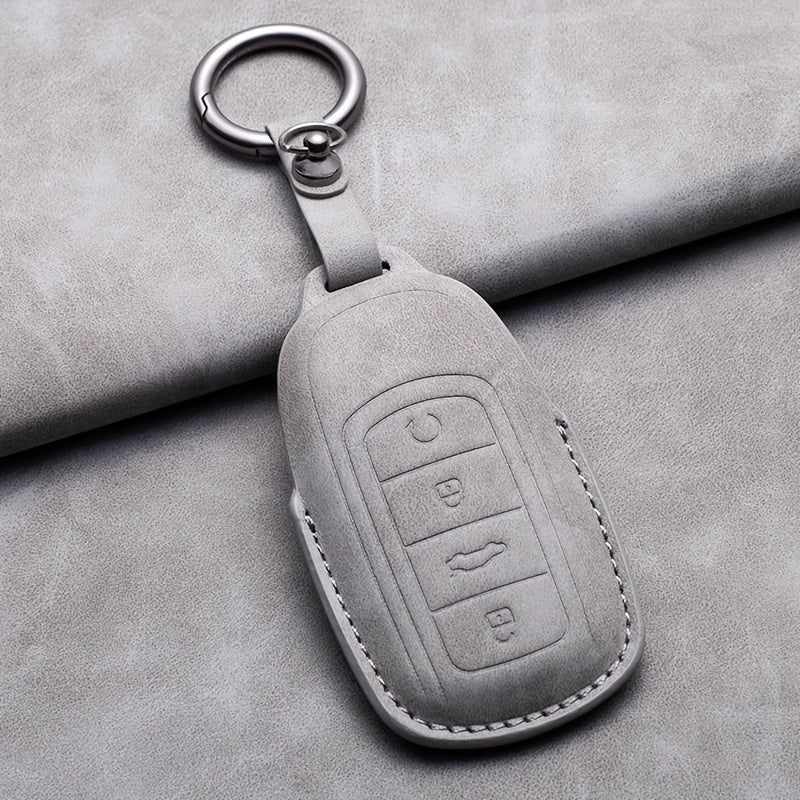 Car Remote Key Cover Premium PU Leather Durable Anti-Fall for Various SUV Models