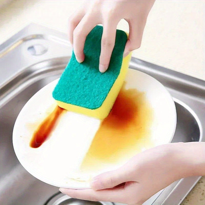 Esponja de lavado de platos súper absorbente con espátula y cepillo de óxido para limpiar grasa de cocina