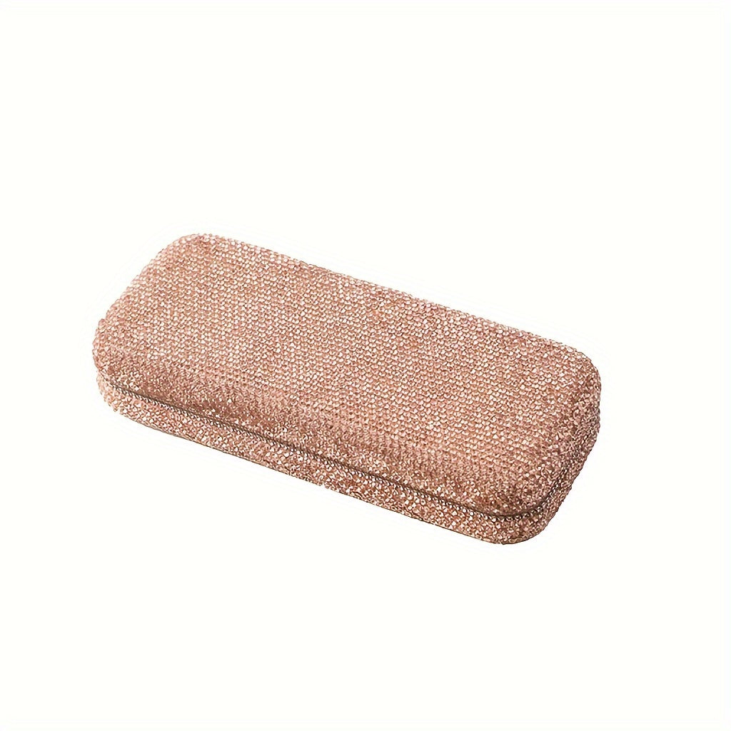 Sparkling Rhinestone Glasses Case Jewelry Organizer for Sunglasses and Reading Glasses