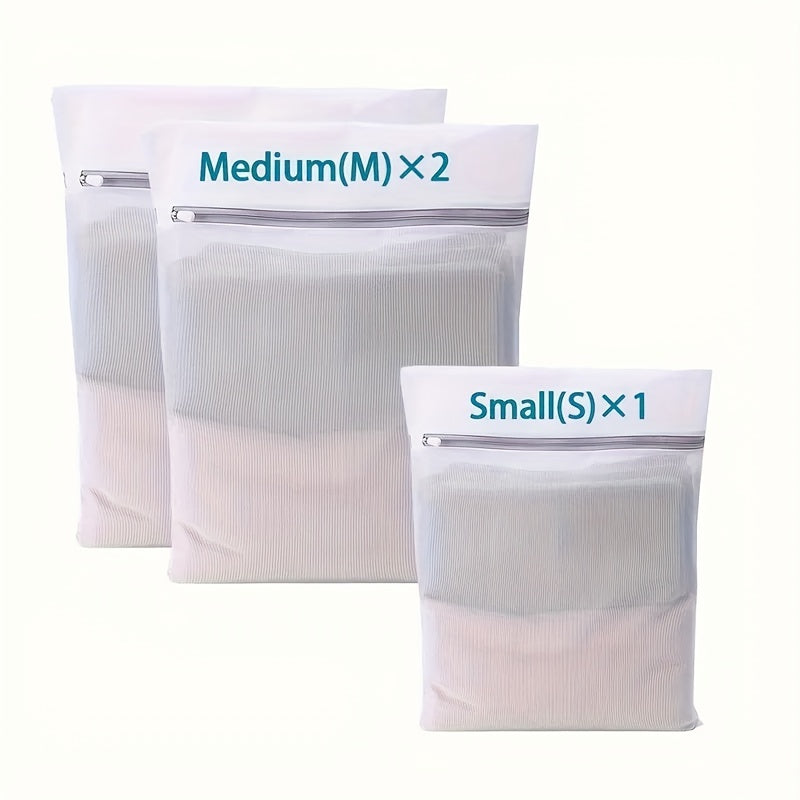 Juego de 1, 2, 3, 5 bolsas de malla para lavandería para ropa delicada, seguras para lavadora, ropa interior, sujetadores, calcetines, almacenamiento de viaje