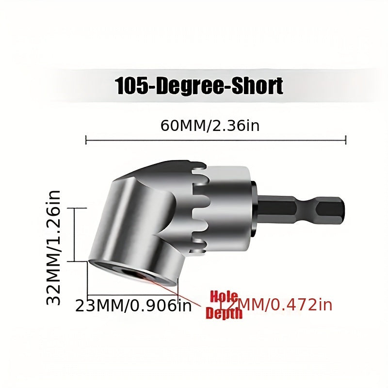Гибкий вал для электродрели с металлическим соединением для отвертки под углом 105 градусов