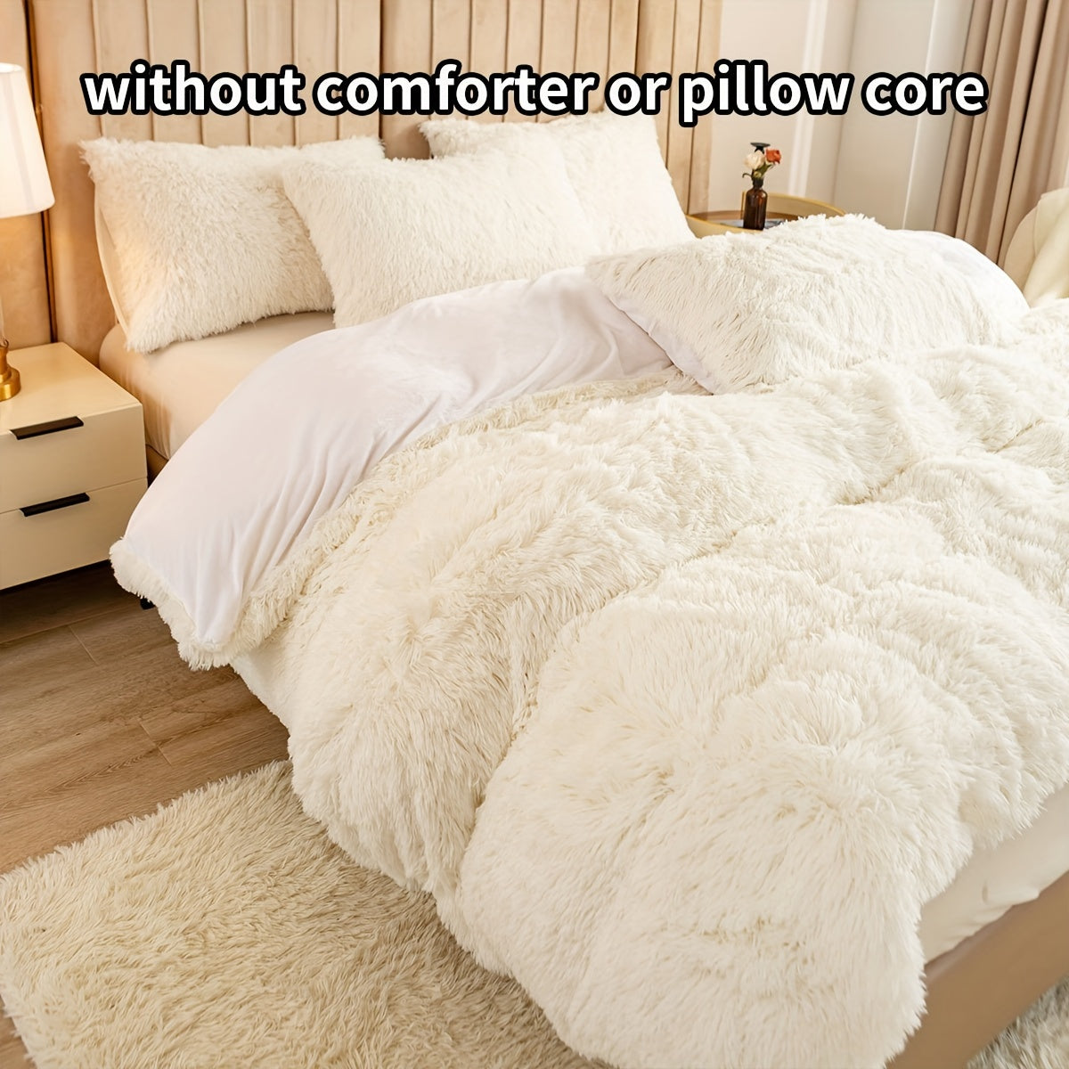 Set of 3 Pink Polyester Bedding Pieces for All Seasons Bedroom Decor