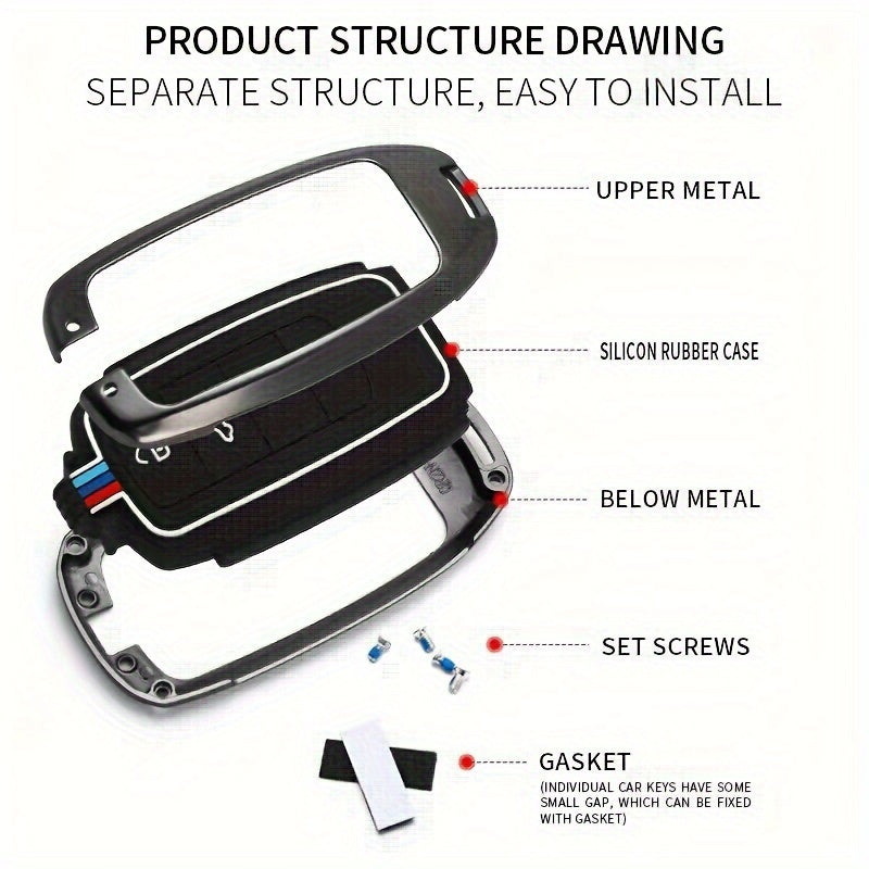 Car Key Case for SUV Universal Leather with Keychain for Tiggo 7 Plus Arrizo 5 Plus