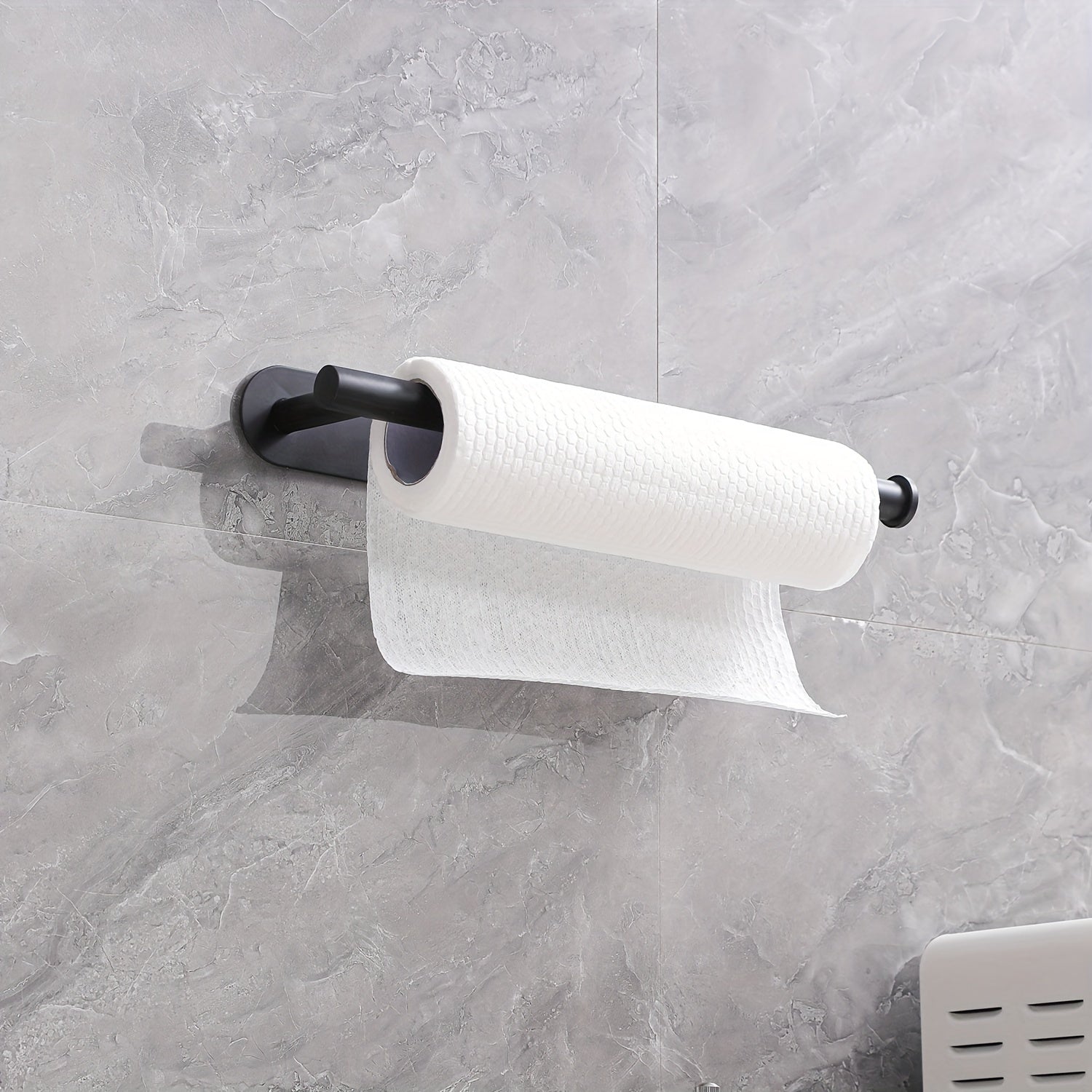 Stainless Steel Under Cabinet Paper Towel Holder Self-Adhesive or Screw Mount