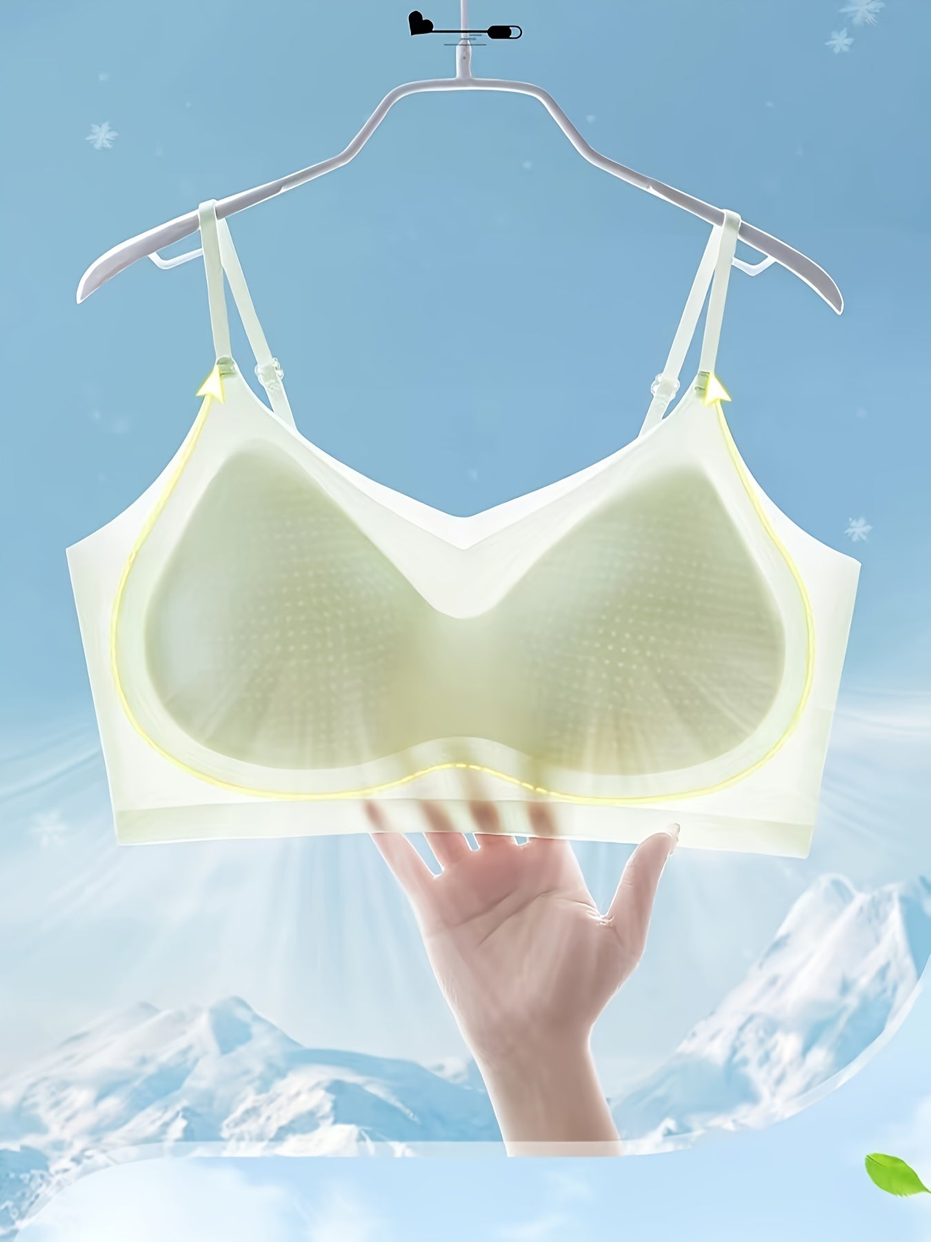 Wireless Cami Bra for Women with Push-Up Full Coverage Removable Pads Nylon Elastane