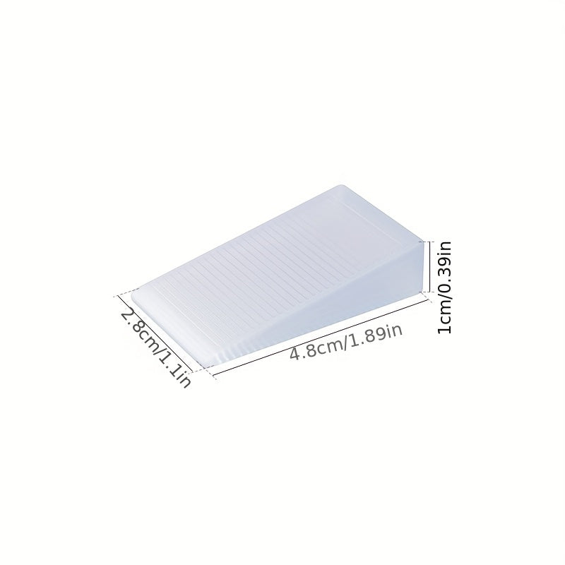 4 ta PVC mebel balandligini sozlash shimlari to'plami - notekis pollar uchun sozlanadigan qiyshiq bloklar, shkaflarda balandlikni sozlash uchun uchburchakli bloklar