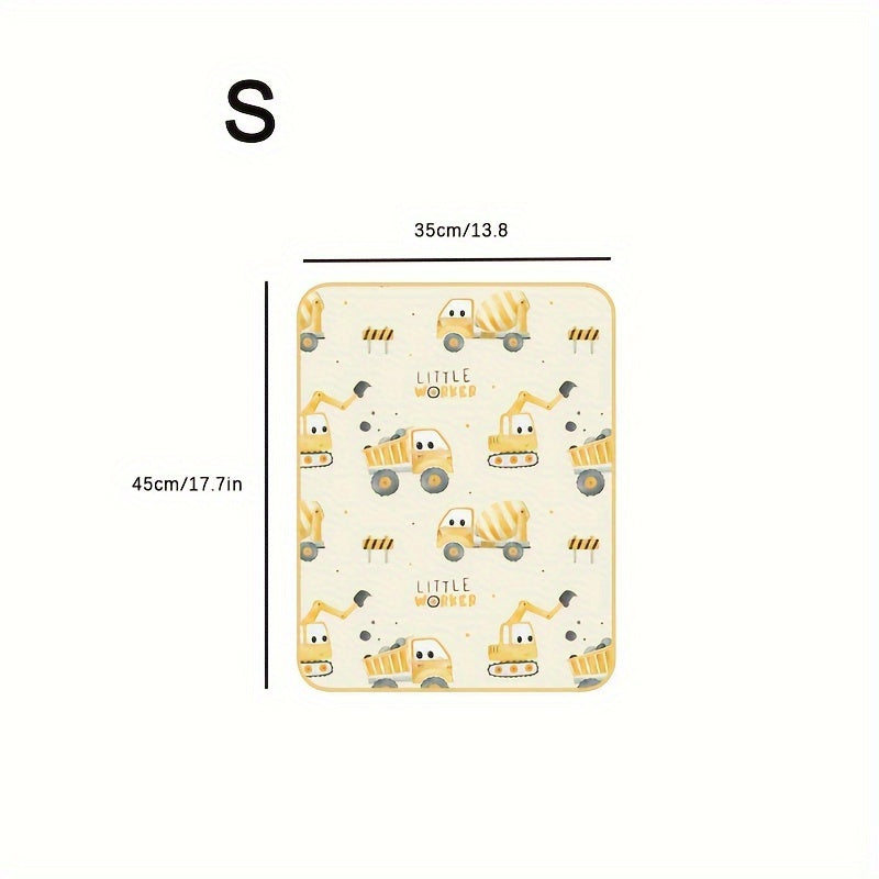 Waterproof Reusable Diaper Changing Pad with Pattern for Babies and Toddlers
