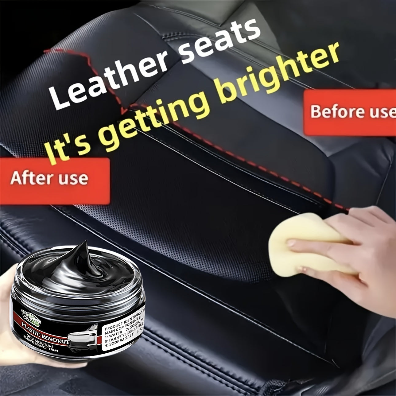 Cera de brillo y protección para neumáticos universal - Recubrimiento de brillo negro para coches