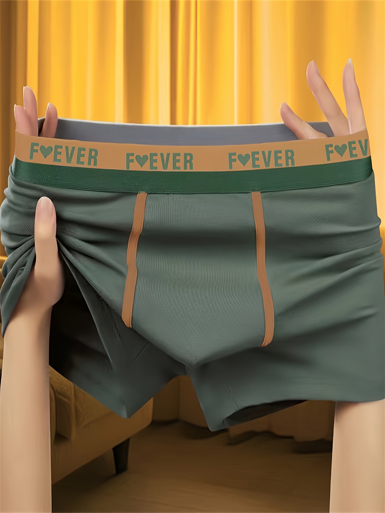 Men's Boxer Shorts Pack of 3 Low-Waisted Breathable Polyester Spandex Knit