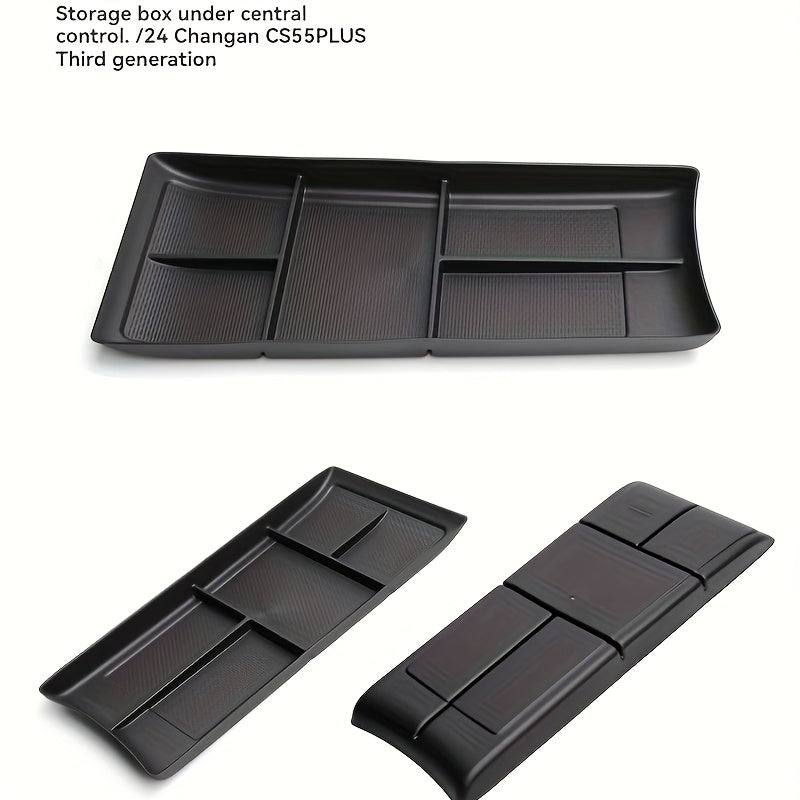 Center Console Storage Box Tray TPE Multi-Compartment Organizer for Vehicle
