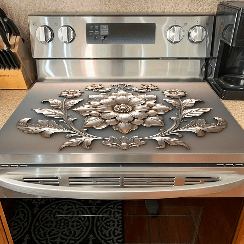 Yevropa yordamli peony gullari pechka qoplami, sirpanmaydigan rezina tagi, oshxona dekoratsiyasi